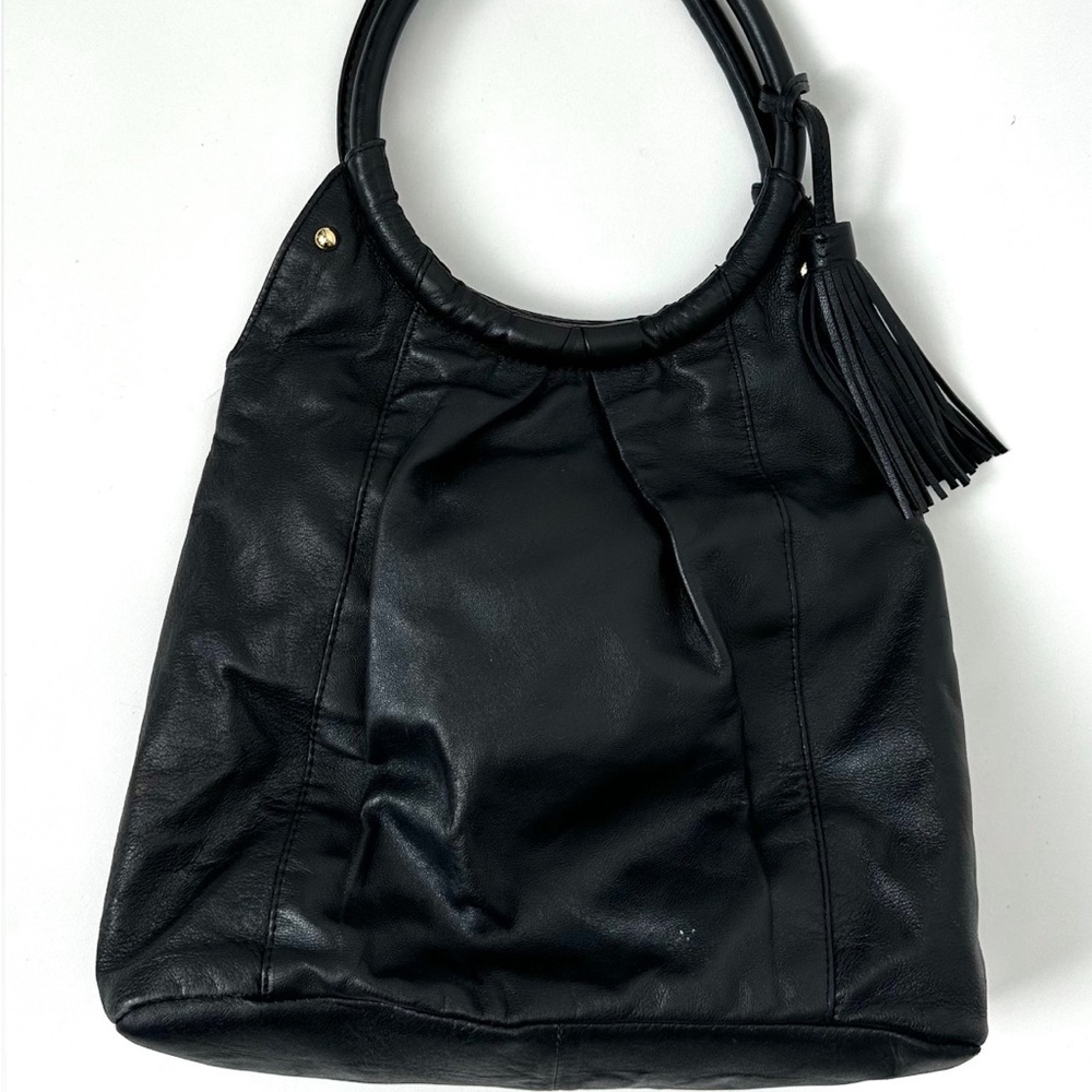 GORGEOUS VINTAGE 2000S ALFANI SOFT LEATHER TOTE PURSE CLASSIC LEATHER BAG/ Black - Picture 14 of 14